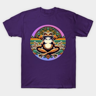 Zen Frog Meditation Circle Tee T-Shirt